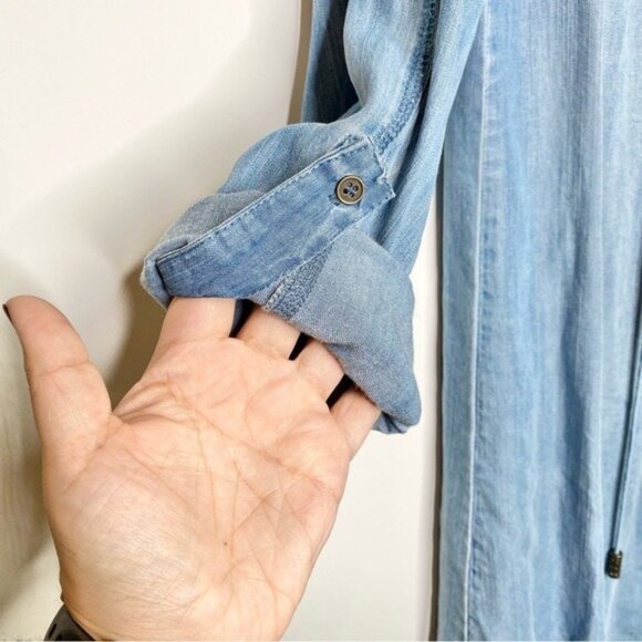 Altar’d State Lace Up Chambray Dress - Picture 7 of 9